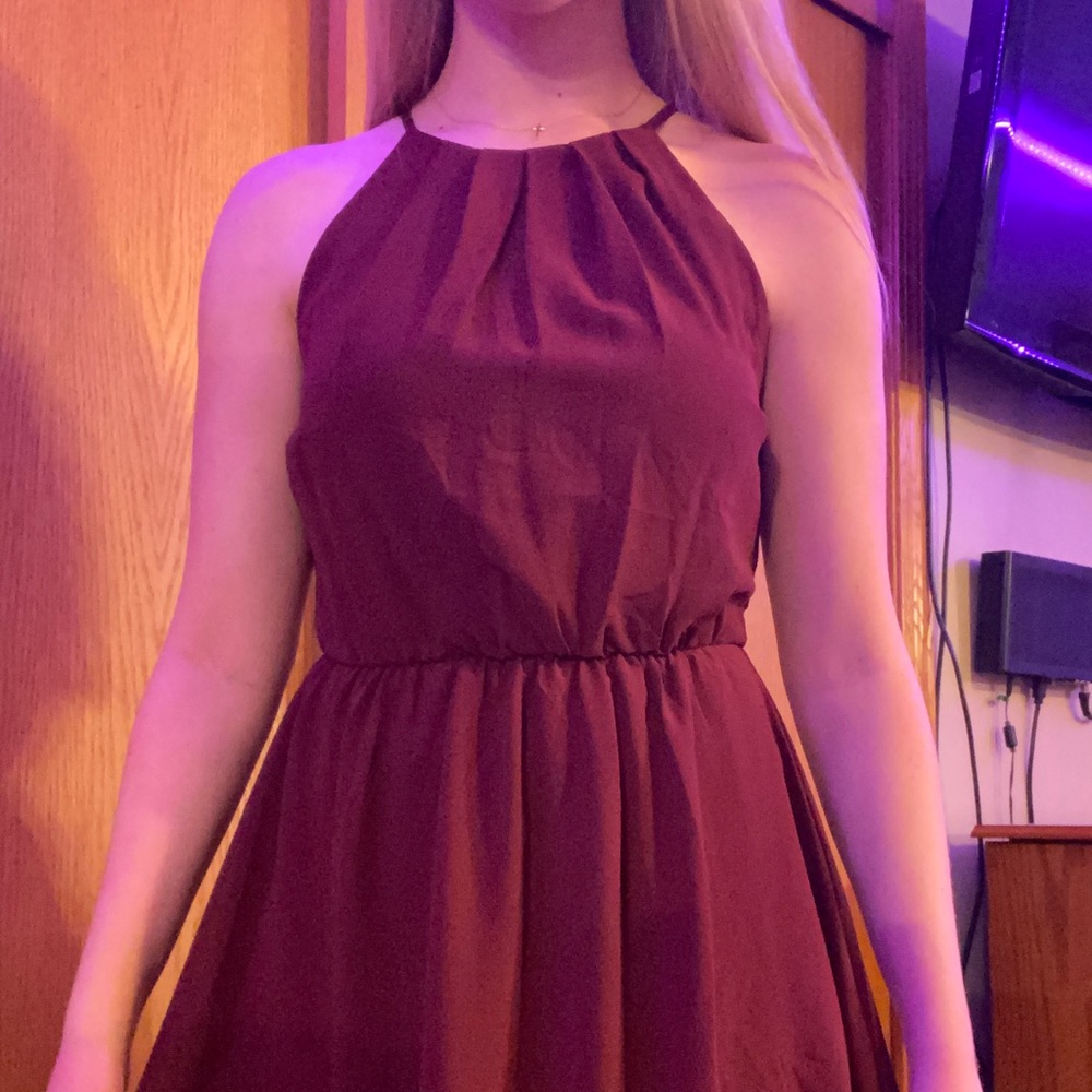 small maroon dress from macy’s